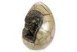 Septarian Dragon Egg Geode - Black Crystals #253746-2